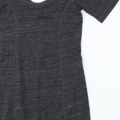 Topshop Womens Grey Round Neck  Polyester Pullover Jumper Size 8