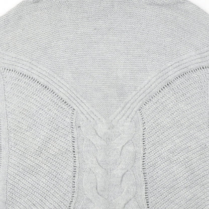 Next Womens Grey Roll Neck  Acrylic Pullover Jumper Size S