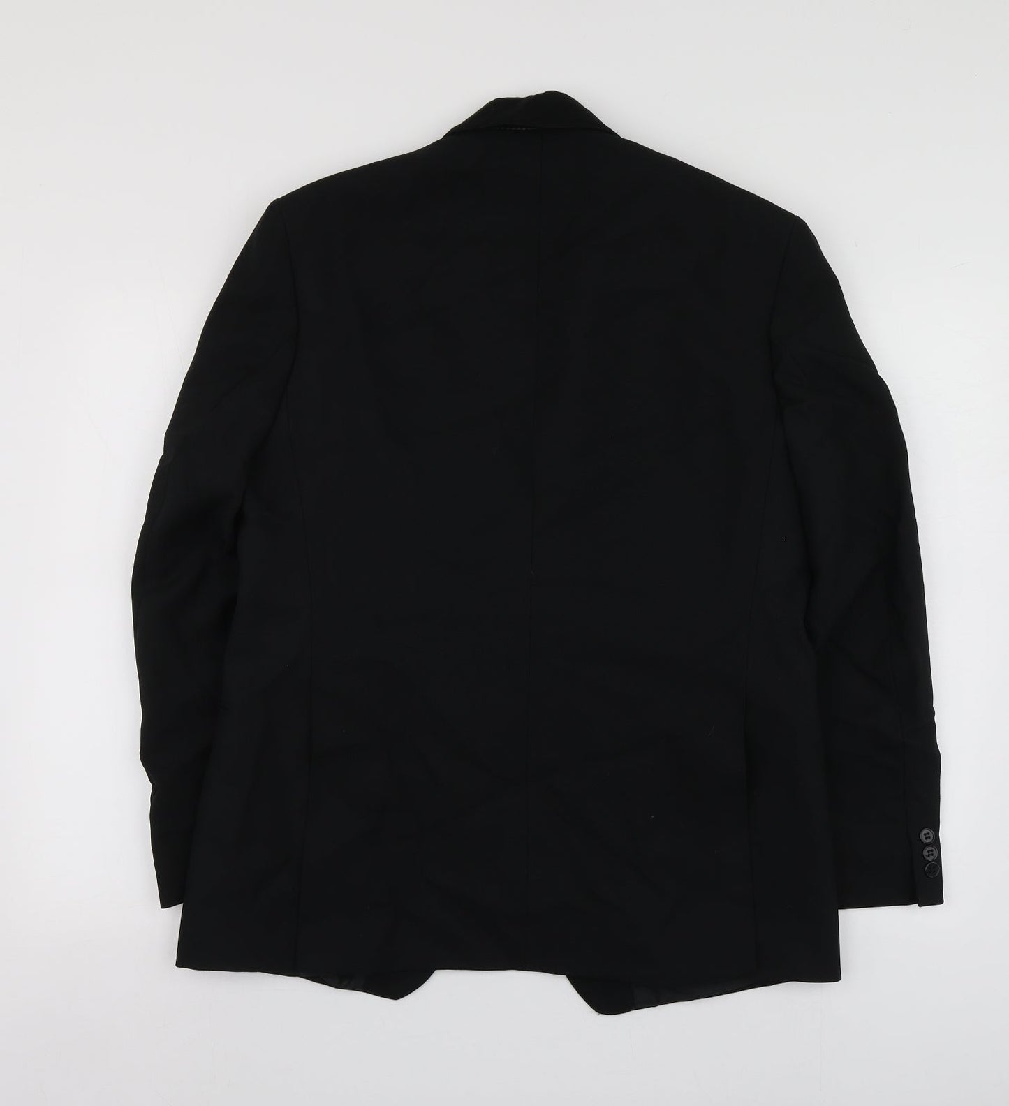 C&A Mens Black  Polyester Jacket Suit Jacket Size 42