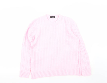Choice Womens Pink Round Neck  Acrylic Pullover Jumper Size S   - Size S-M