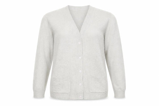 Damart Womens Beige V-Neck  Acrylic Cardigan Jumper Size 12