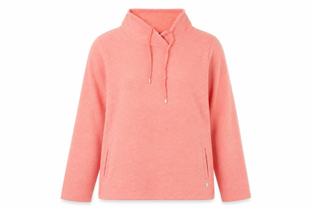Emreco Womens Orange  Cotton Pullover Sweatshirt Size 10  Drawstring