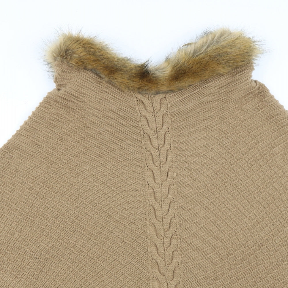 New Look Womens Brown   Jacket Poncho One Size