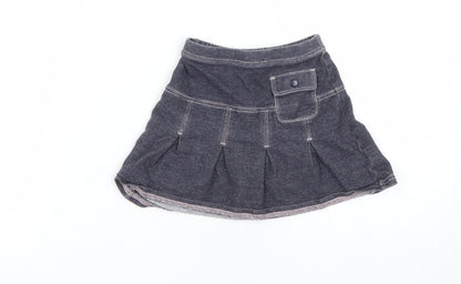 Next Girls Black  Cotton Mini Skirt Size 2 Years  Regular