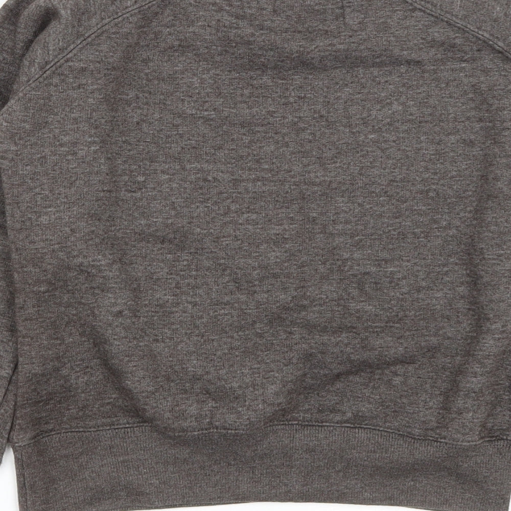 Malaika Boys Grey  Cotton Pullover Sweatshirt Size 7-8 Years   - Father Christmas print
