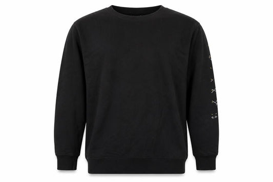 AWD Mens Black  Cotton Pullover Sweatshirt Size L   - Symbols