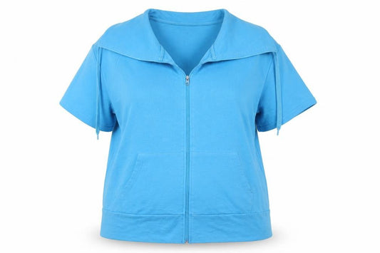 MXM Womens Blue  Cotton Full Zip Sweatshirt Size 2XL  Zip