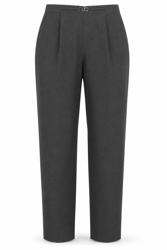 Mia Moda Womens Grey  Polyester Trousers  Size 12 L29 in Regular