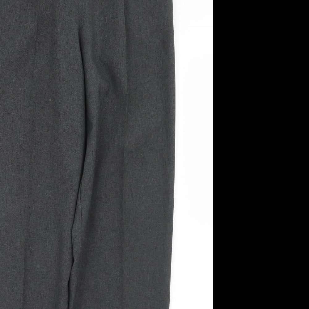 Mia Moda Womens Grey  Polyester Trousers  Size 12 L29 in Regular