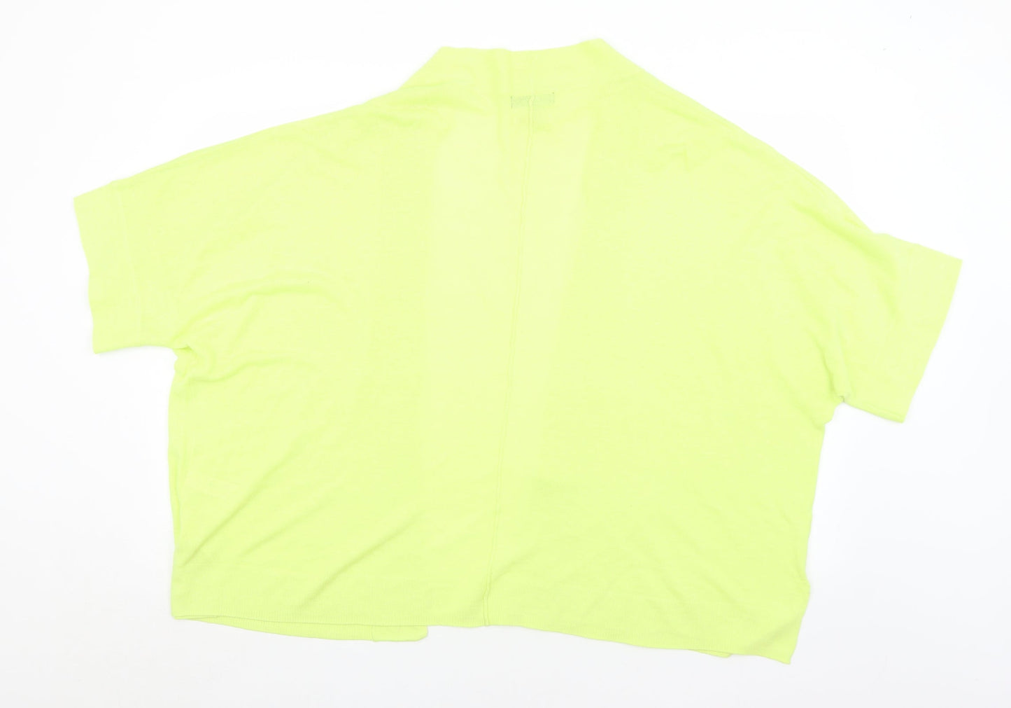 F&F Womens Yellow Collared  Acrylic Cardigan Jumper Size 16
