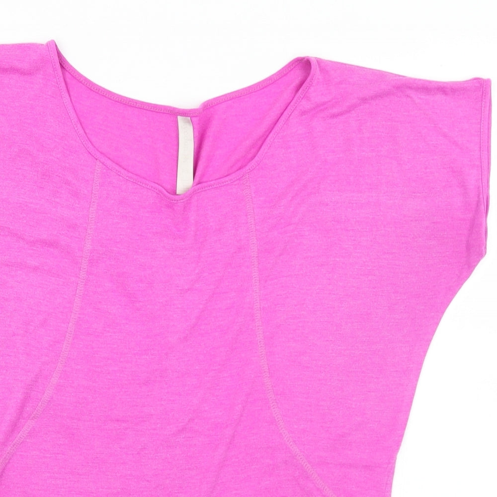 Kyodan Womens Purple  Polyester Basic T-Shirt Size S Round Neck