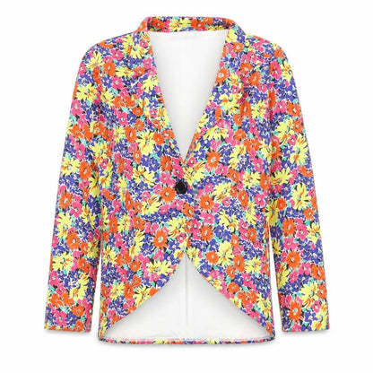 Signature Womens Multicoloured Floral  Jacket  Size 10  Button