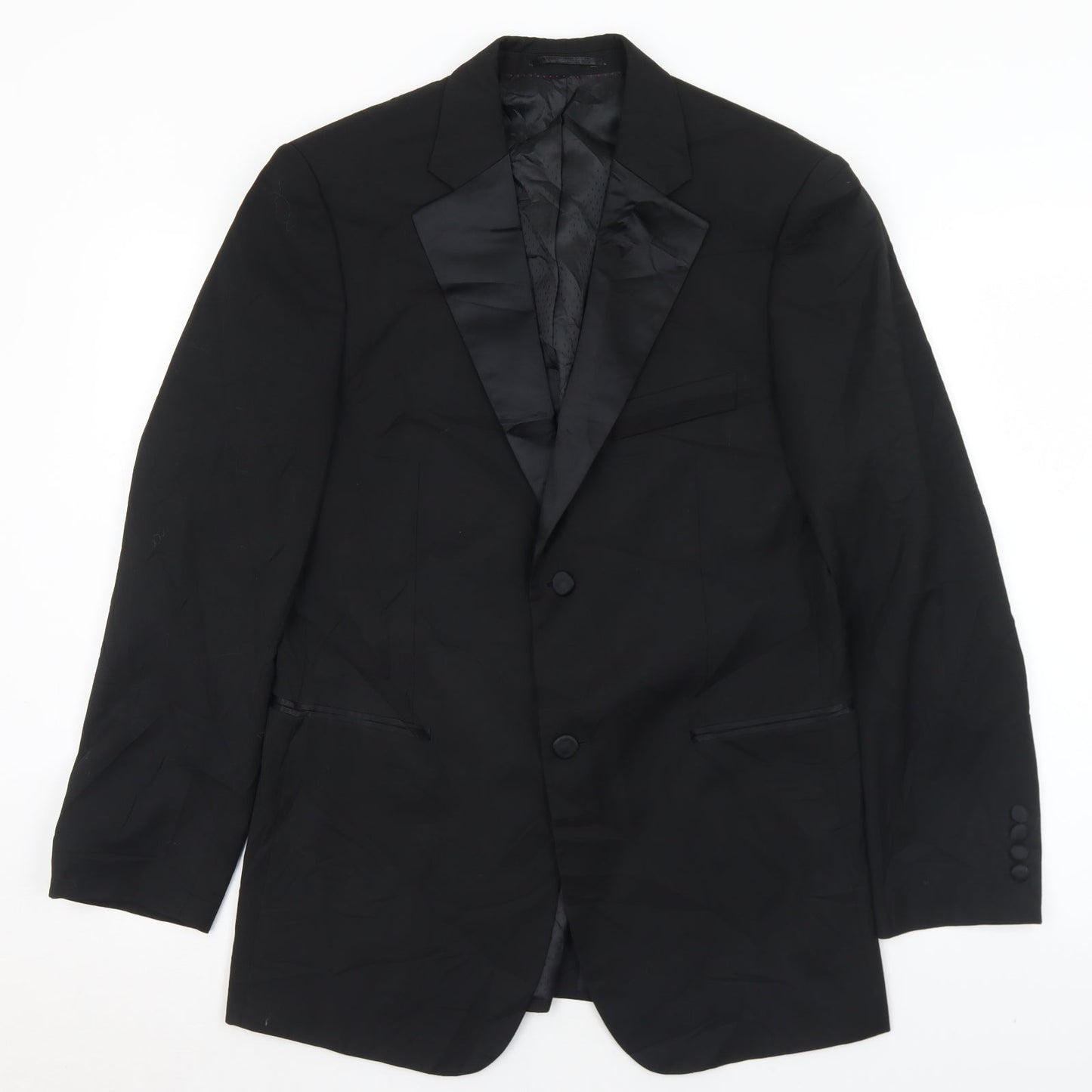 Taylor & Wright Mens Black  Polyester Jacket Suit Jacket Size 38