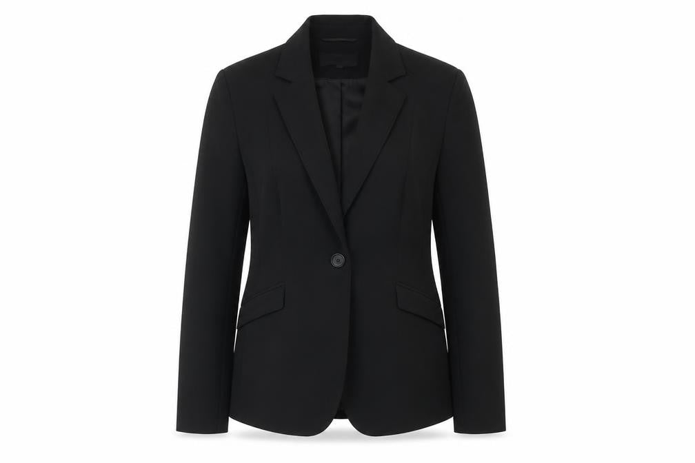 Peacocks Womens Black  Polyester Jacket Suit Jacket Size 10