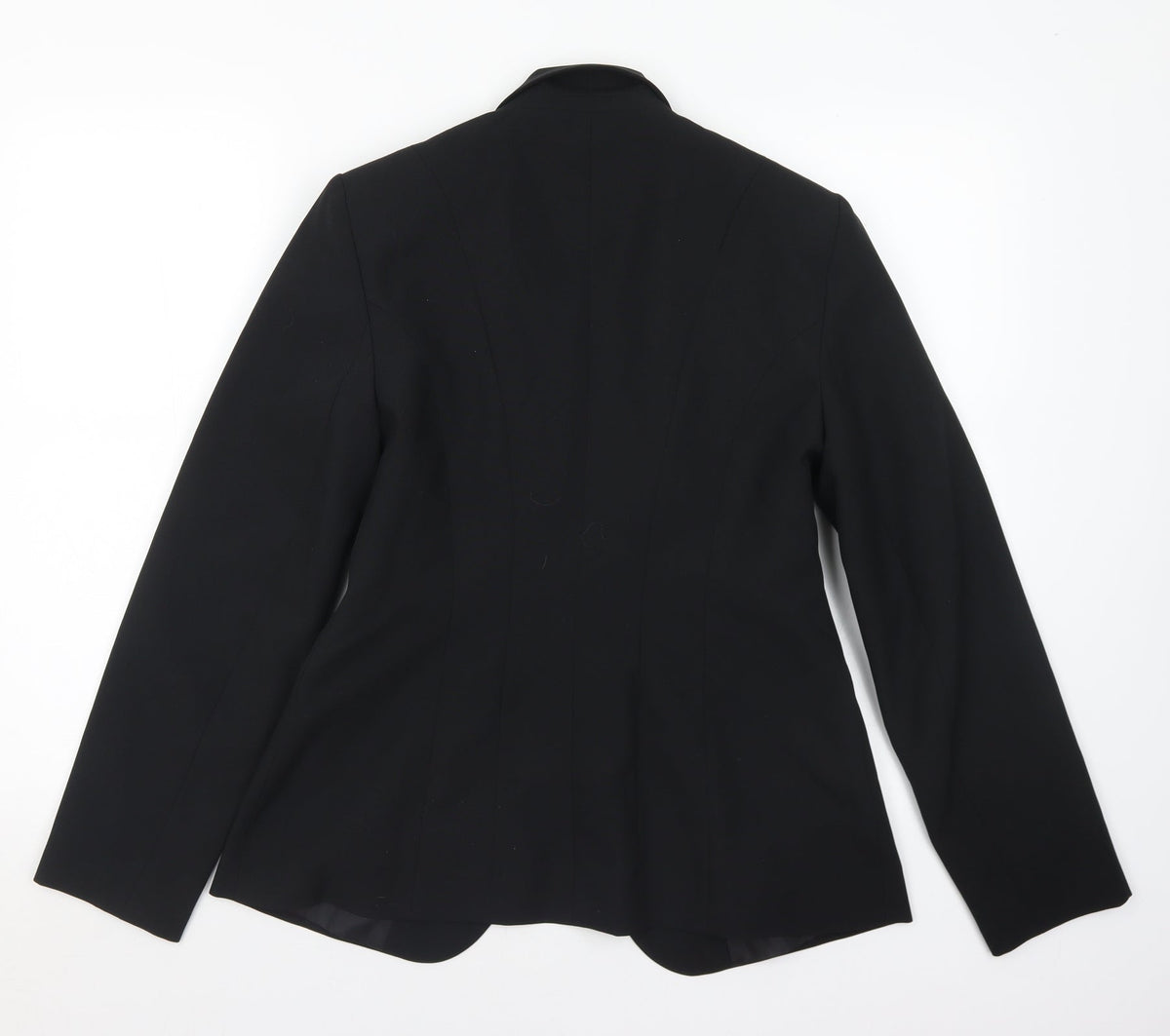Peacocks Womens Black  Polyester Jacket Suit Jacket Size 10