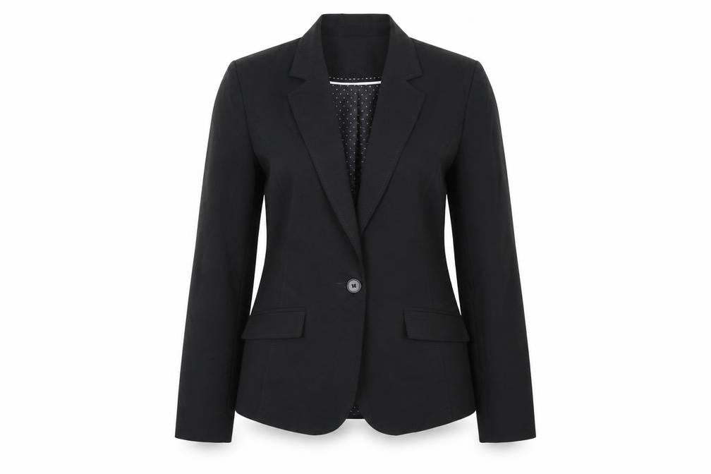 Primark Womens Black Polka Dot Polyester Jacket Suit Jacket Size 12