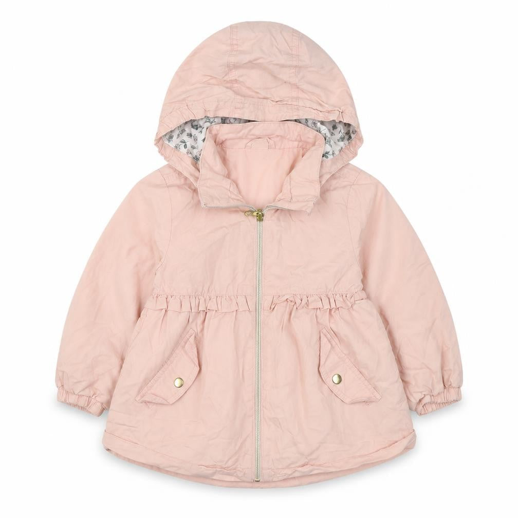 H&M Girls Pink   Parka Coat Size 3 Years  Zip