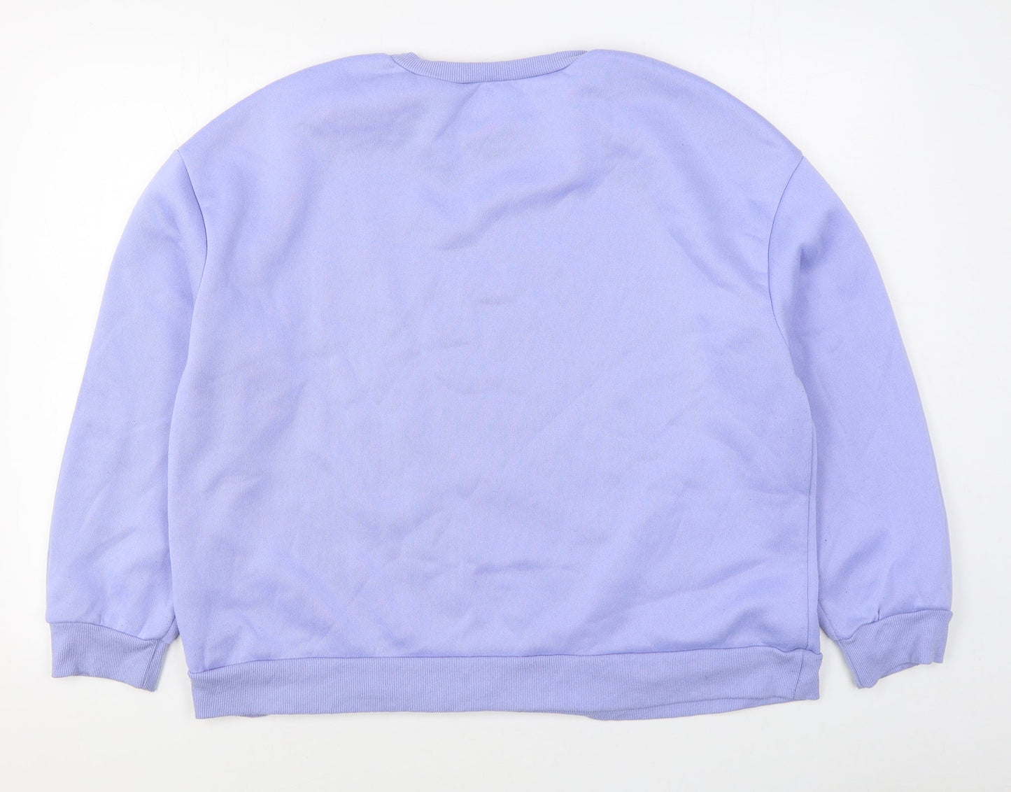 SheIn Womens Purple  Cotton Pullover Sweatshirt Size 2XL  Pullover