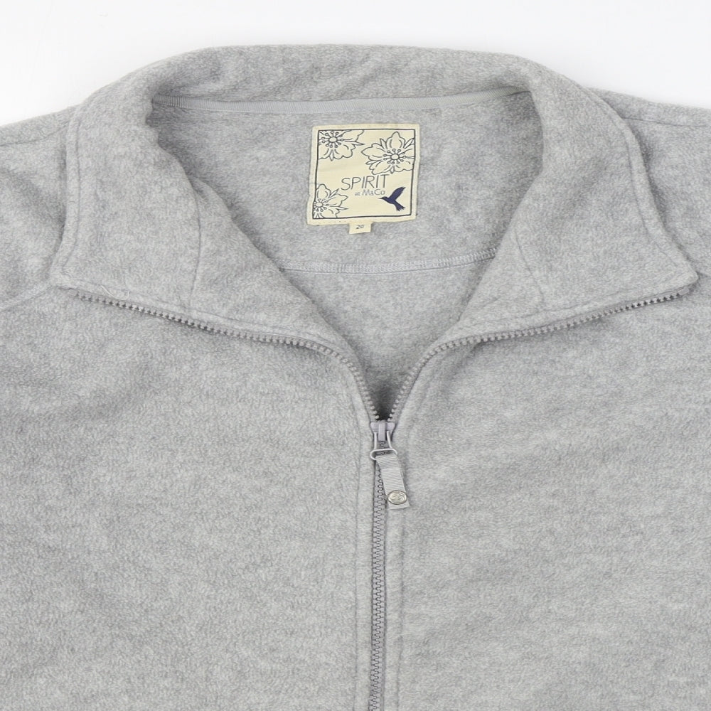 M&Co Womens Grey   Jacket  Size 20  Zip