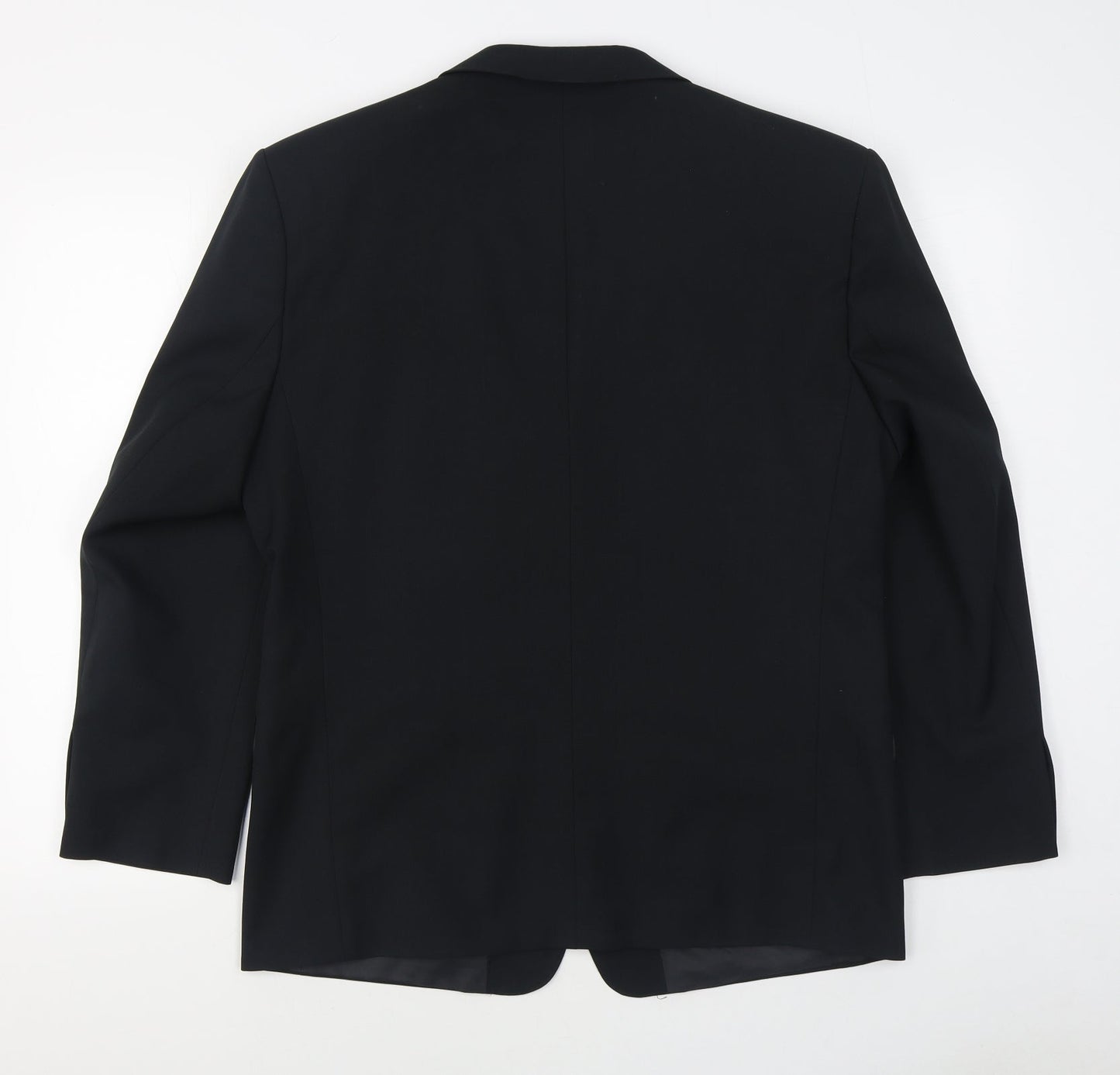 Preworn Mens Black  Polyester Jacket Suit Jacket Size 40