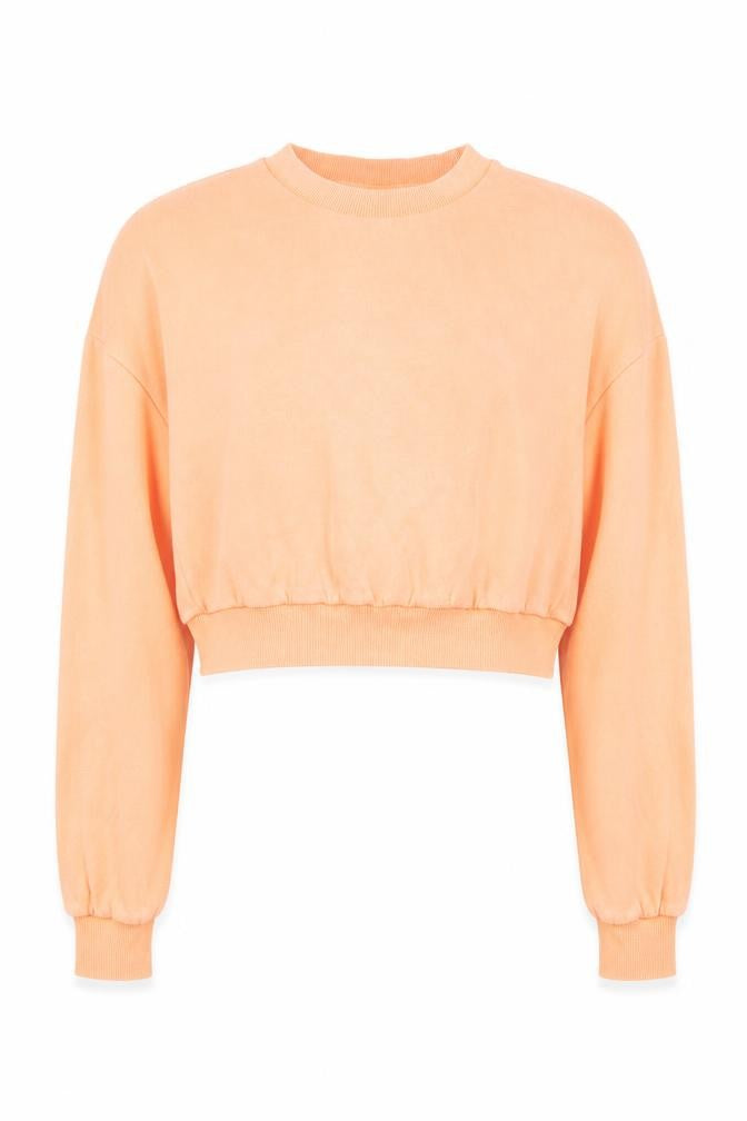 ASOS Womens Pink  Cotton Pullover Sweatshirt Size 10  Pullover - cropped