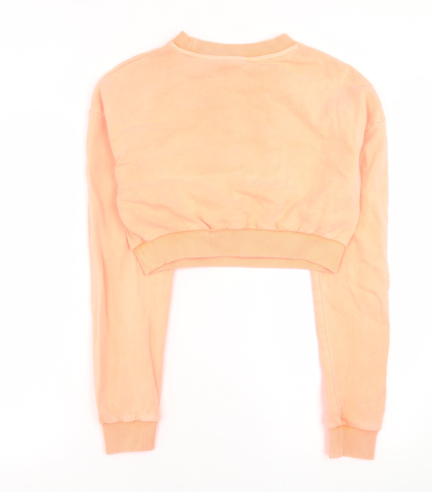 ASOS Womens Pink  Cotton Pullover Sweatshirt Size 10  Pullover - cropped