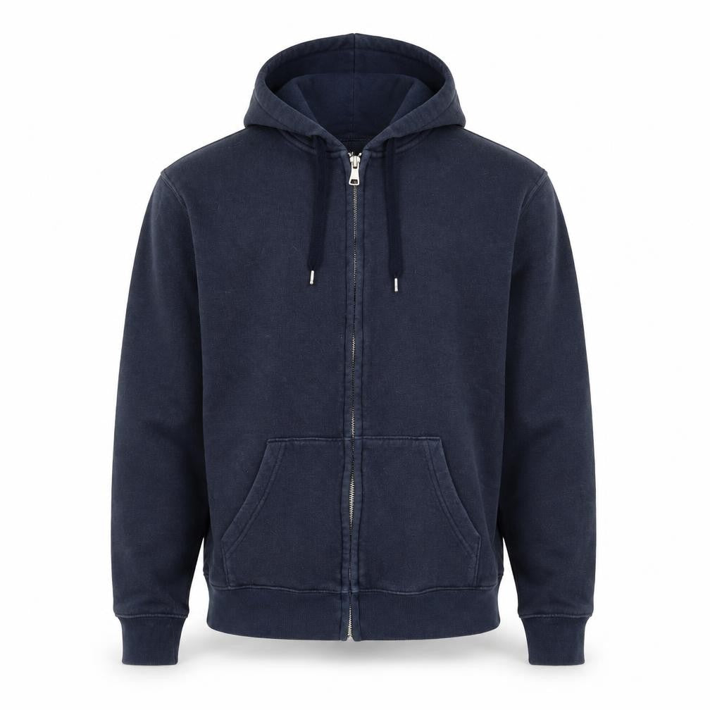 H&M  Mens Blue  Cotton Full Zip Hoodie Size S