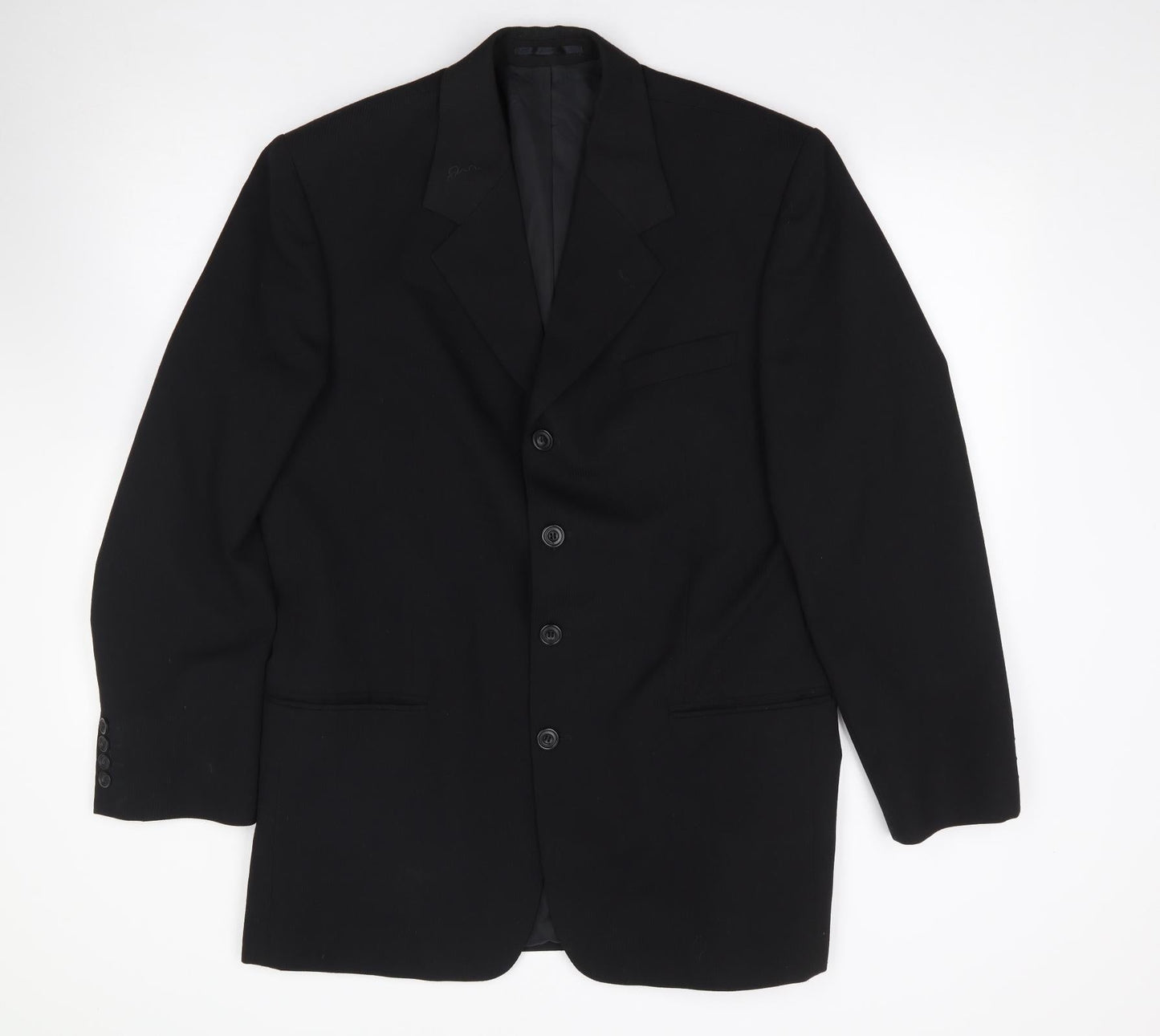 Blakes Mens Black  Polyester Jacket Suit Jacket Size 40