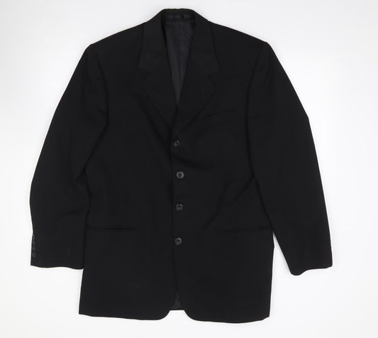 Blakes Mens Black  Polyester Jacket Suit Jacket Size 40