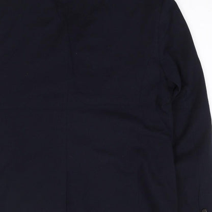 Zara Mens Blue  Polyester Jacket Suit Jacket Size XL