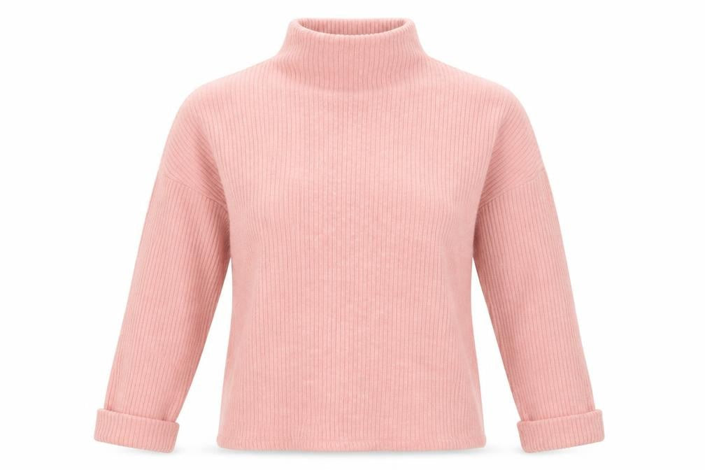 H&M Womens Pink Mock Neck  Viscose Pullover Jumper Size S