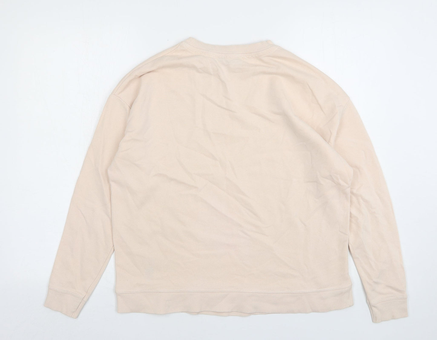 New Look Womens Pink  Cotton Pullover Sweatshirt Size S