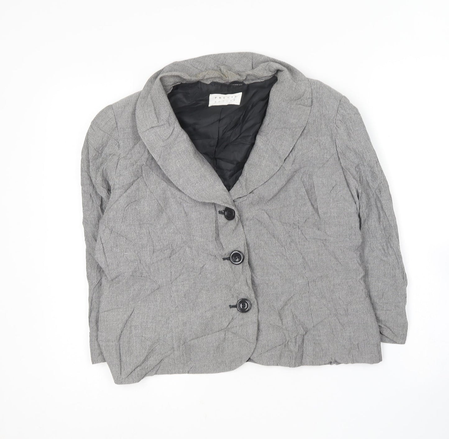 Precis Womens Grey   Jacket Blazer Size 14