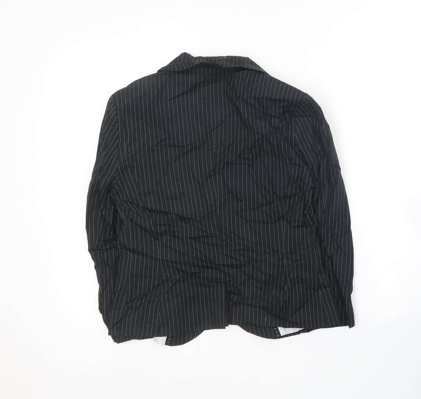 Marks and Spencer Womens Black Striped  Jacket Blazer Size 10