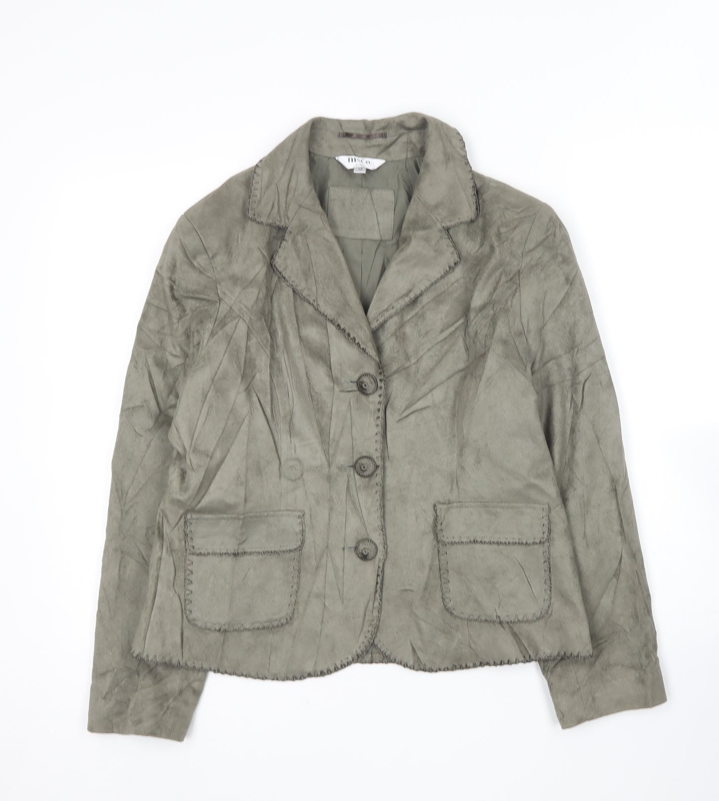 M&Co Womens Green   Jacket Blazer Size 14