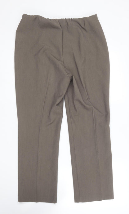 Classics Womens Brown  Polyester Trousers  Size 12 L25 in Regular