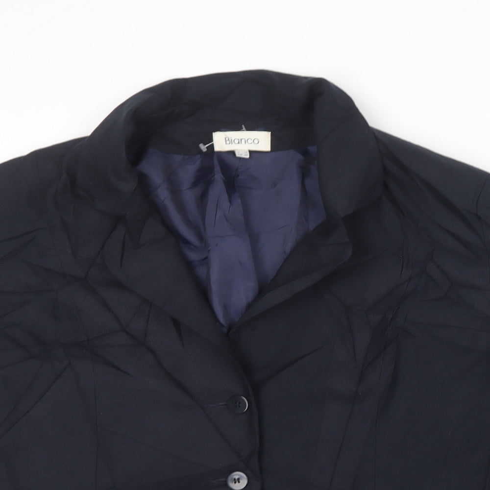 Bianco Womens Blue   Jacket Blazer Size 18