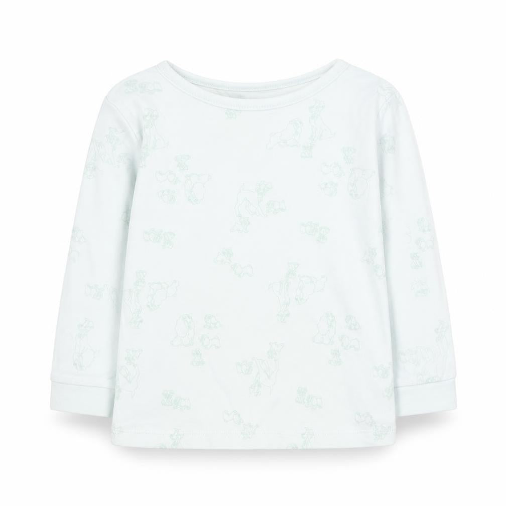 George Baby Blue Geometric Cotton Basic T-Shirt Size 12-18 Months Round Neck  - Disney