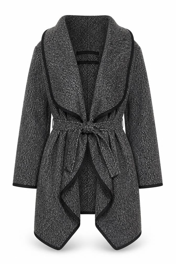 Voulez-Vous Womens Black   Overcoat Coat Size 8