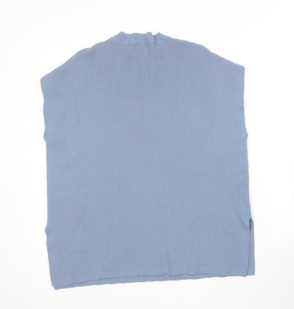 Gallery Womens Blue Round Neck  Polyester Pullover Jumper Size M