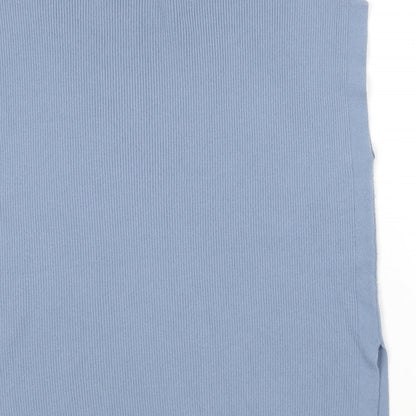 Gallery Womens Blue Round Neck  Polyester Pullover Jumper Size M
