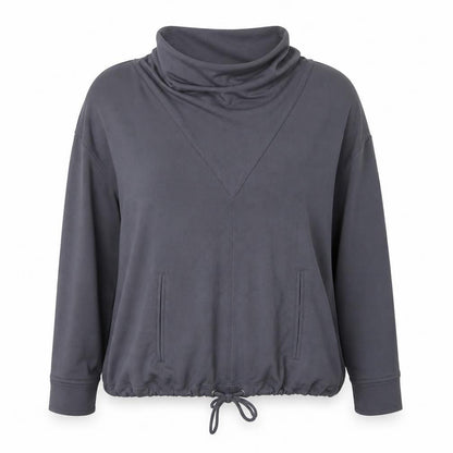 Gallery Womens Grey Crew Neck  Viscose Pullover Jumper Size L