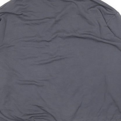 Gallery Womens Grey Crew Neck  Viscose Pullover Jumper Size L