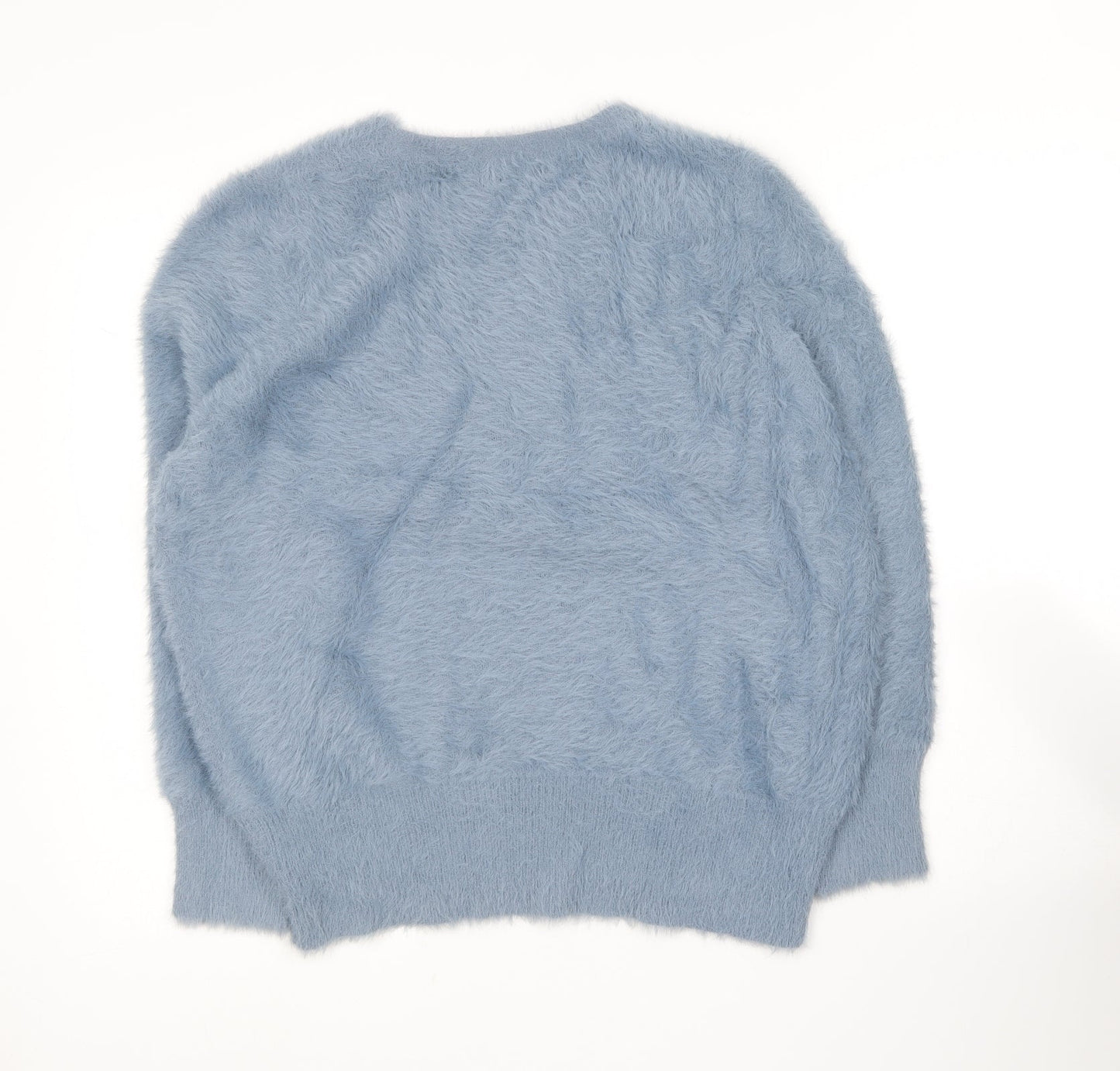 Gallery Womens Blue Round Neck  Polyamide Pullover Jumper Size L