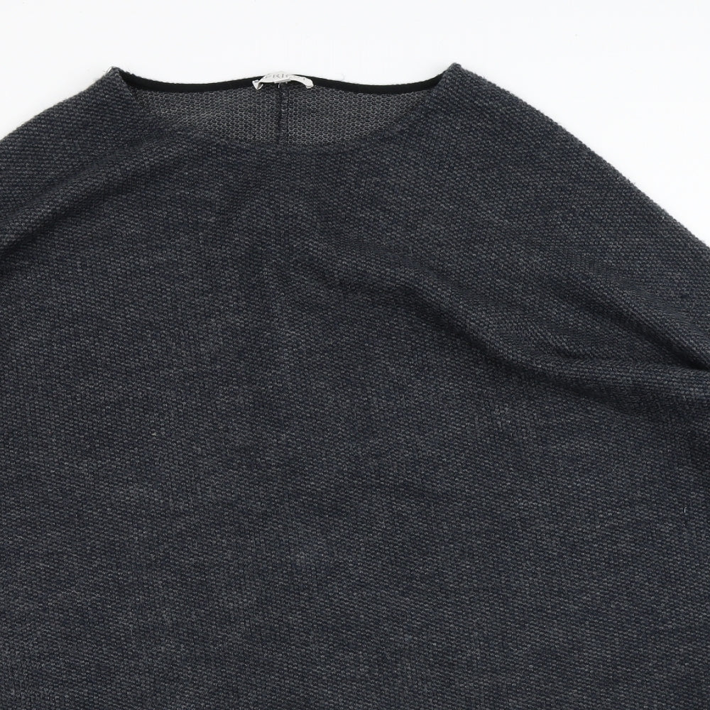 Apricot Mens Grey Crew Neck  Acrylic Pullover Jumper Size L