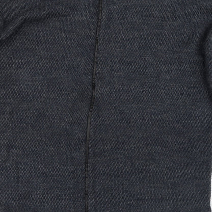 Apricot Mens Grey Crew Neck  Acrylic Pullover Jumper Size L