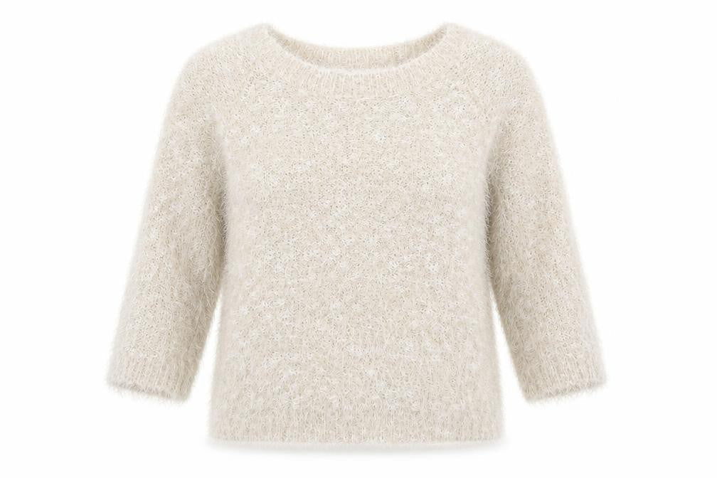Debenhams Womens Beige Round Neck  Polyester Pullover Jumper Size 12