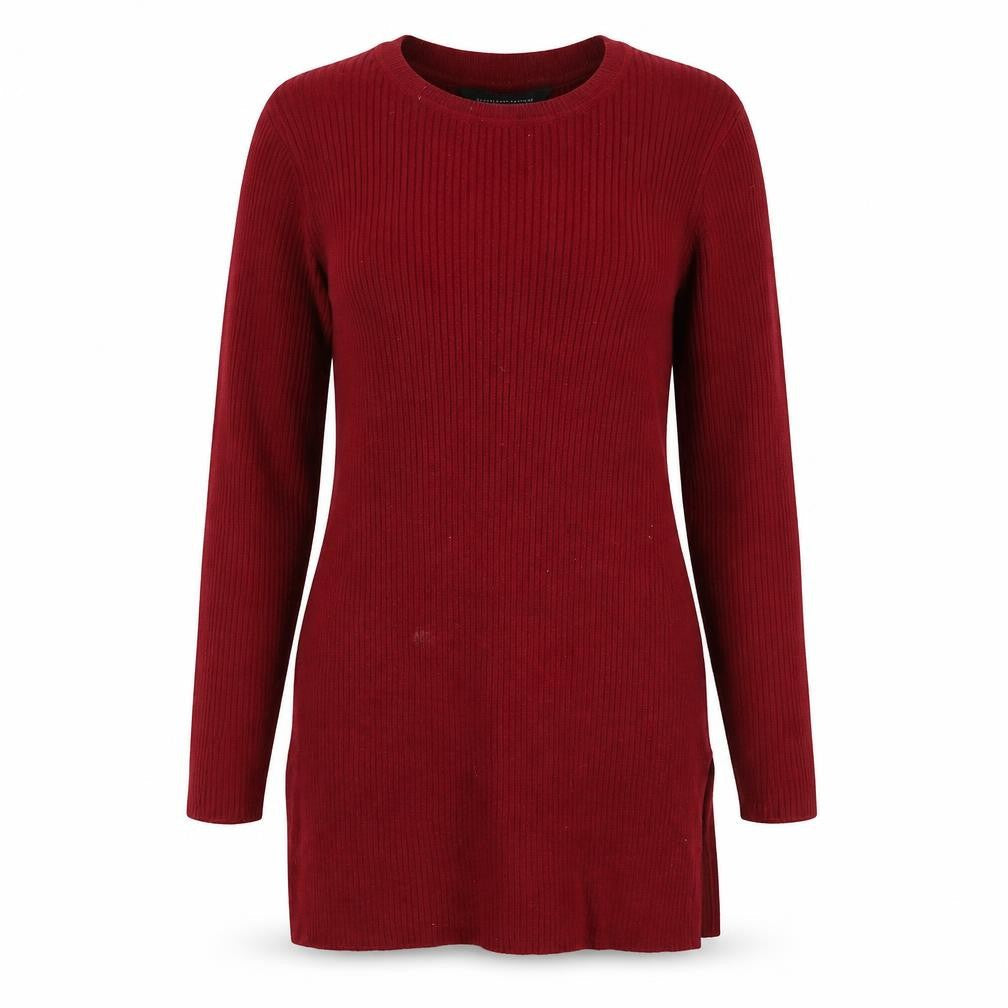 Dorothy Perkins Womens Red Round Neck  Cotton Pullover Jumper Size 12