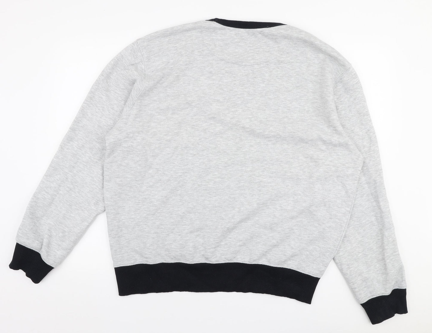 French Connection Mens Grey  Cotton Pullover Sweatshirt Size XL