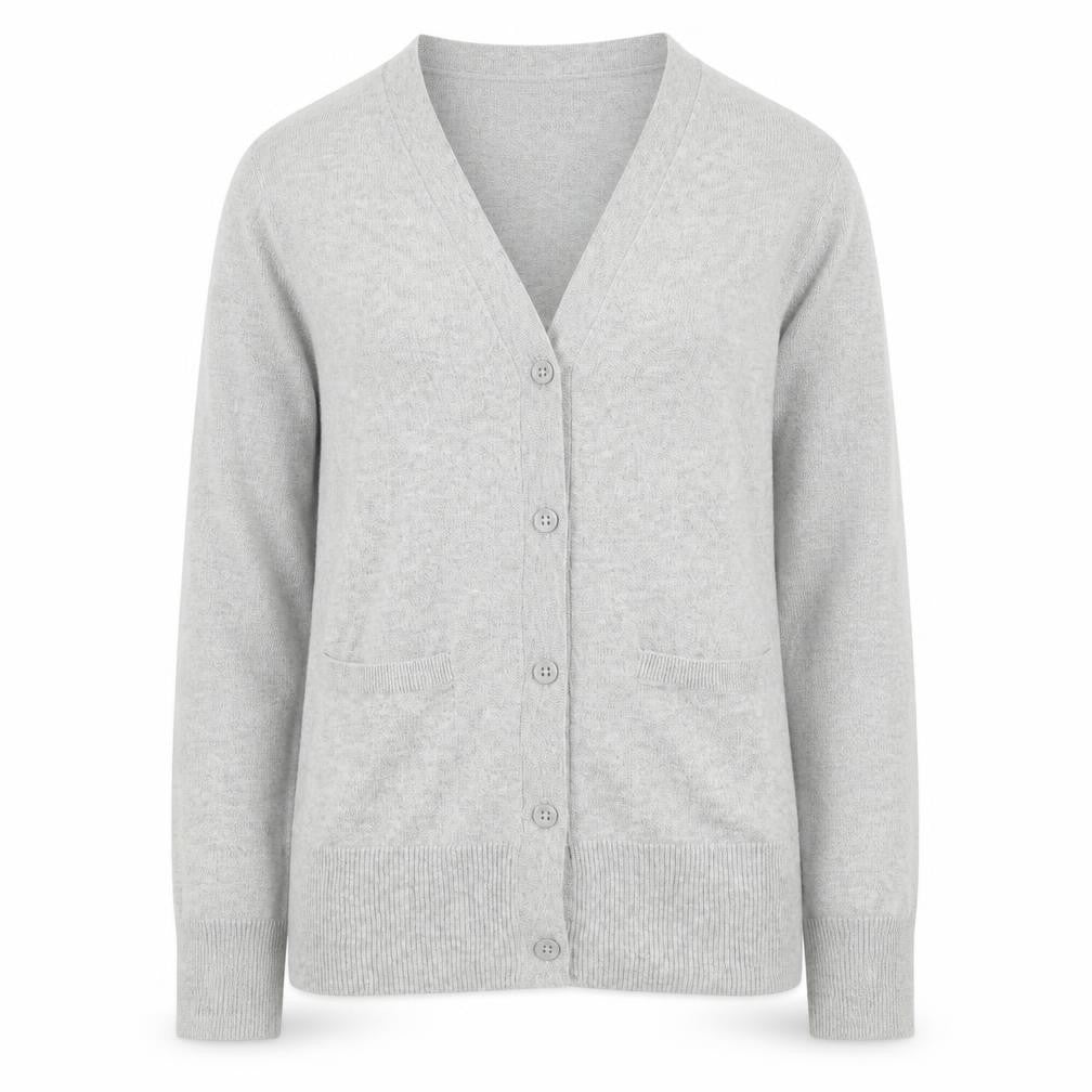 Gap Girls Grey V-Neck  Polyester Cardigan Jumper Size L  Button